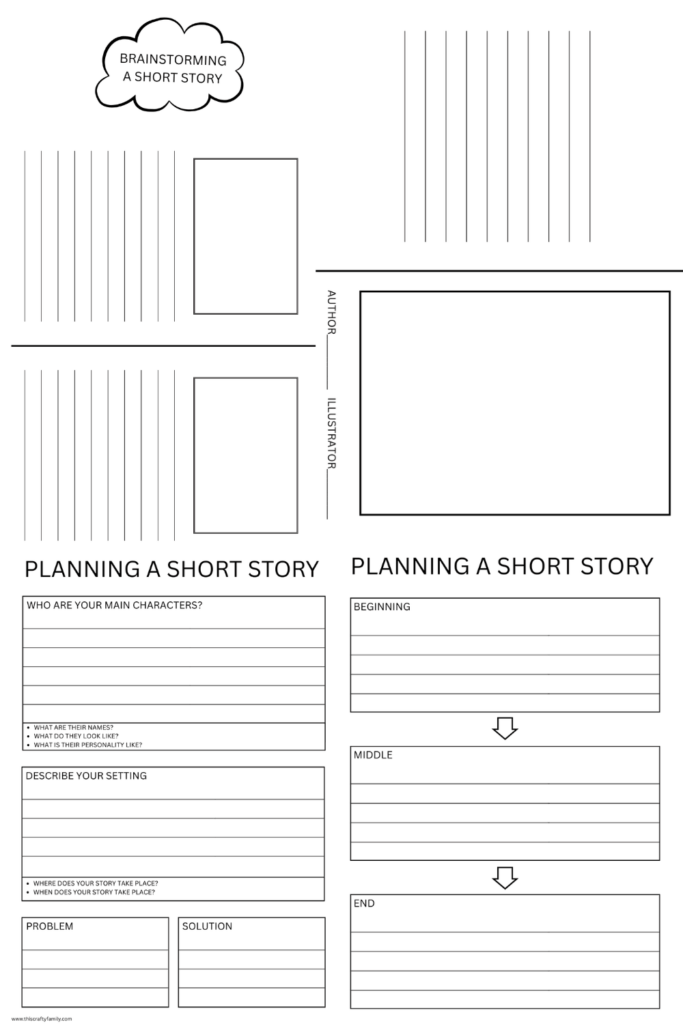 A student filling out a colorful graphic organizer for an essay